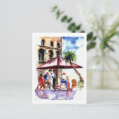 Briefkaart - Italiaans cafe (Staand voorkant)