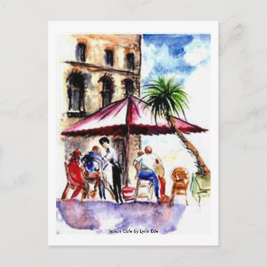 Briefkaart - Italiaans cafe (Voorkant)