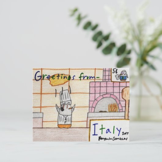 briefkaart "Italië" (Staand voorkant)