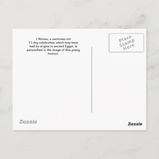 Briefkaart, Ivoorkust, L'Abissa Briefkaart (Achterkant)