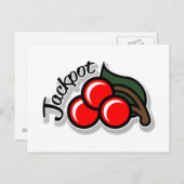 Briefkaart Jackpot Cherries (licht) (Voorkant / Achterkant)