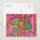 Briefkaart Jacobean Flower (Voorkant / Achterkant)