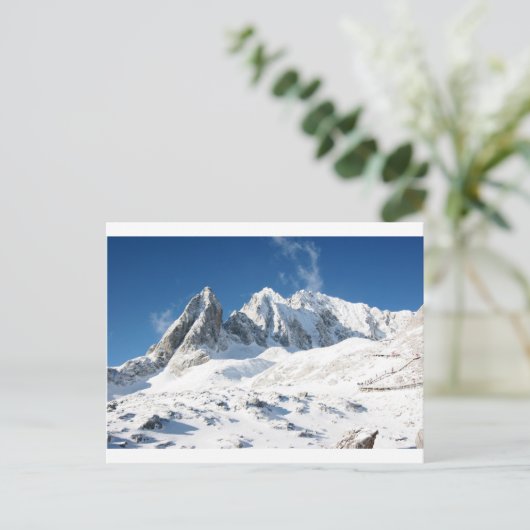 Briefkaart Jade Dragon Snowy Mountain (Staand voorkant)