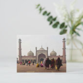 Briefkaart Jami Masjid in New Delhi. India (Staand voorkant)