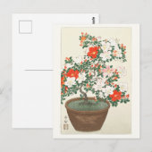 BRIEFKAART : JAPANESE ART : OHARA KOSON : AZALEAS (Voorkant / Achterkant)