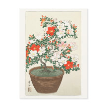 BRIEFKAART : JAPANESE ART : OHARA KOSON : AZALEAS