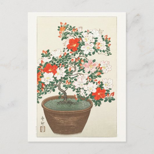 BRIEFKAART : JAPANESE ART : OHARA KOSON : AZALEAS (Voorkant)