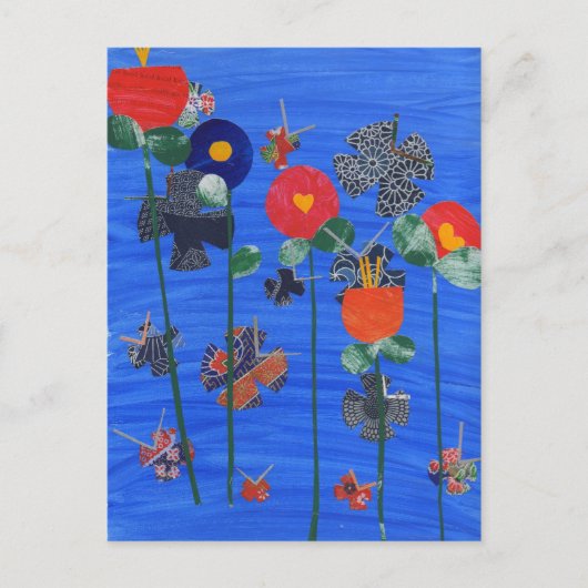 Briefkaart Japanse bloemen (Voorkant)