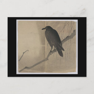 Briefkaart- Japanse kunst-Yanagi in karasu Briefkaart