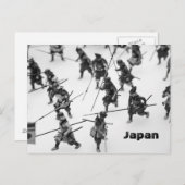 Briefkaart Japanse Samurai Figures (Voorkant / Achterkant)