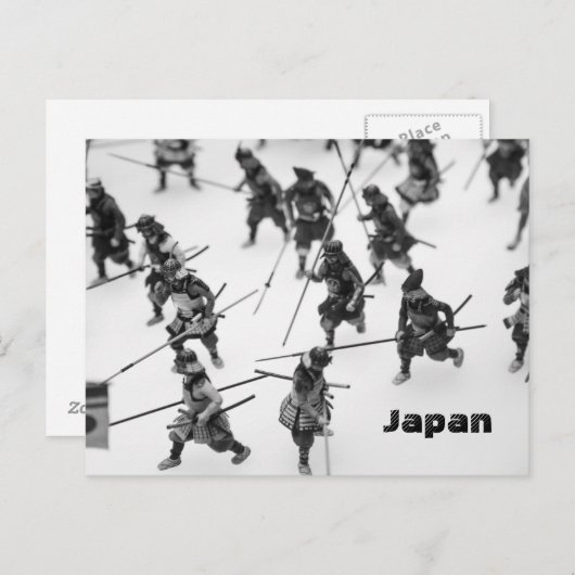 Briefkaart Japanse Samurai Figures (Voorkant / Achterkant)