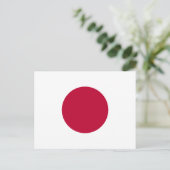 Briefkaart Japanse vlag (Staand voorkant)