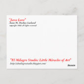 briefkaart "Java Love" (Achterkant)