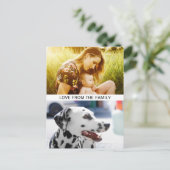 Briefkaart je 2 foto's en berichten (Staand voorkant)