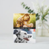 Briefkaart je 2 foto's en berichten (Staand voorkant)