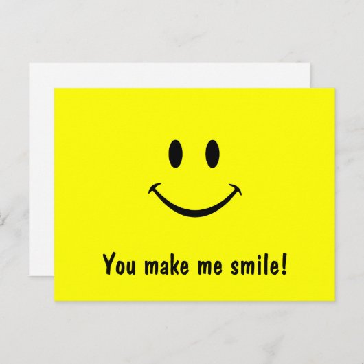 Briefkaart. Je maakt me glimlachen. Briefkaart (Voorkant / Achterkant)