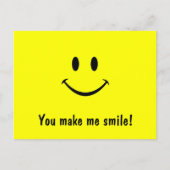 Briefkaart. Je maakt me glimlachen. Briefkaart (Voorkant)