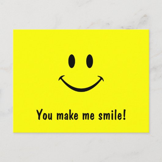 Briefkaart. Je maakt me glimlachen. Briefkaart (Voorkant)