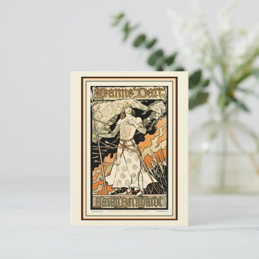 Briefkaart: Jeanne d'Arc, Sarah Bernhardt Briefkaart (Staand voorkant)