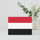 Briefkaart Jemen vlag (Staand voorkant)