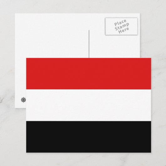 Briefkaart Jemen vlag (Voorkant / Achterkant)