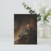 Briefkaart Jeremiah Jerusalem Rembrandt (Staand voorkant)