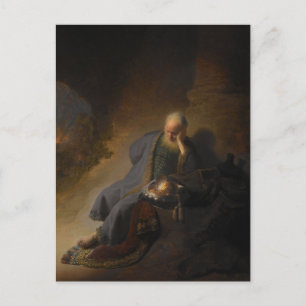 Briefkaart Jeremiah Jerusalem Rembrandt