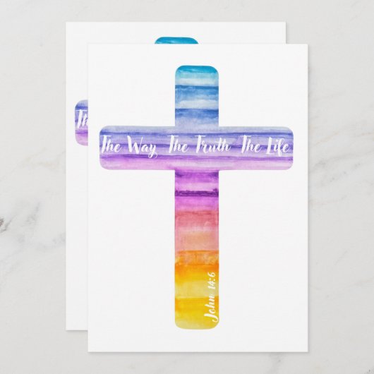 Briefkaart Jezus Kaarten Waterverf Briefkaarten (Voorkant / Achterkant)