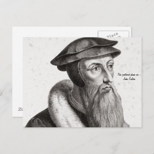 Briefkaart - John Calvin "Dit briefkaart koos me" (Voorkant / Achterkant)