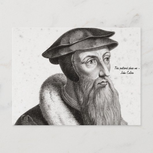 Briefkaart - John Calvin "Dit briefkaart koos me" (Voorkant)