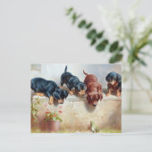 Briefkaart  jongen (Staand voorkant)