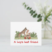 briefkaart "Jongen beste vriend" (Staand voorkant)