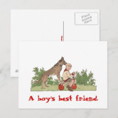 briefkaart "Jongen beste vriend" (Voorkant / Achterkant)