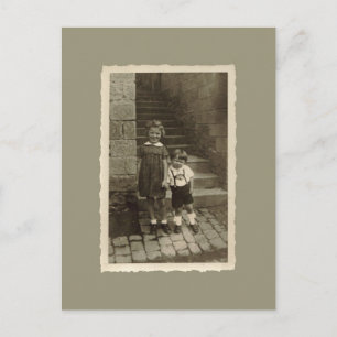Briefkaart - Jongen en meisjes