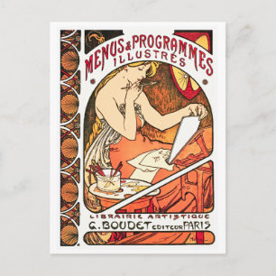 Briefkaart: Jugendstil - Alphonse Mucha Briefkaart
