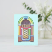 Briefkaart  Jukebox Retro Party Uitnodigingen (Staand voorkant)