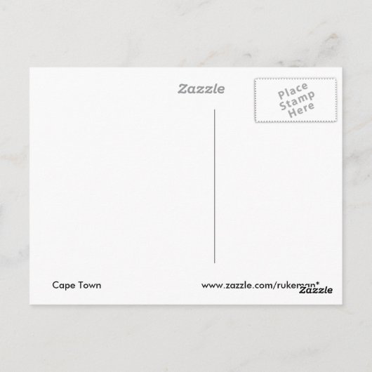 Briefkaart Kaapstad (Achterkant)