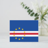 Briefkaart Kaapverdië-vlag (Staand voorkant)