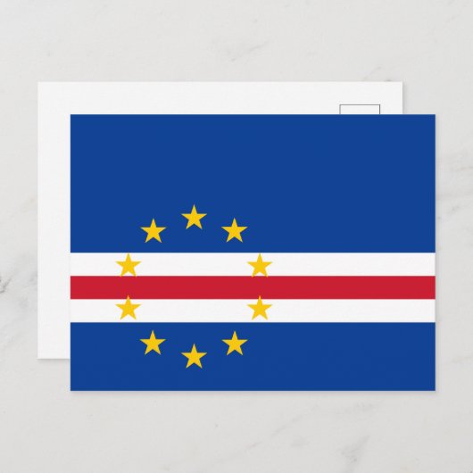 Briefkaart Kaapverdië-vlag (Voorkant / Achterkant)