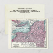Briefkaart: Kaart van New York, 1921 (Voorkant / Achterkant)