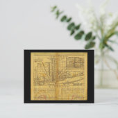 Briefkaart- Kaarten-Chicago L Kaart (Staand voorkant)