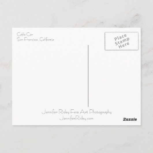 Briefkaart kabelauto (Achterkant)