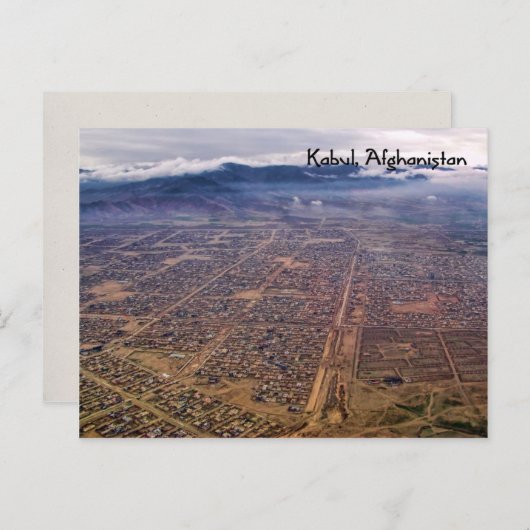 Briefkaart:  Kaboel van bovenaf Briefkaart (Voorkant / Achterkant)