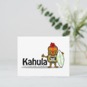 Briefkaart Kahula Animation Tiki Man (Staand voorkant)