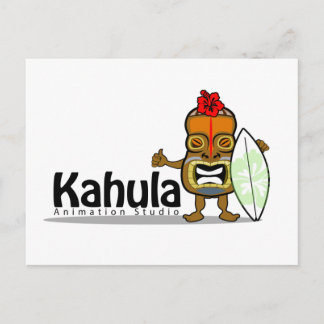 Briefkaart Kahula Animation Tiki Man