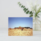 Briefkaart kamelen aan de Oude zijderoute Khorasan (Staand voorkant)