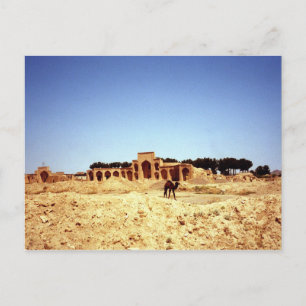 Briefkaart kamelen aan de Oude zijderoute Khorasan