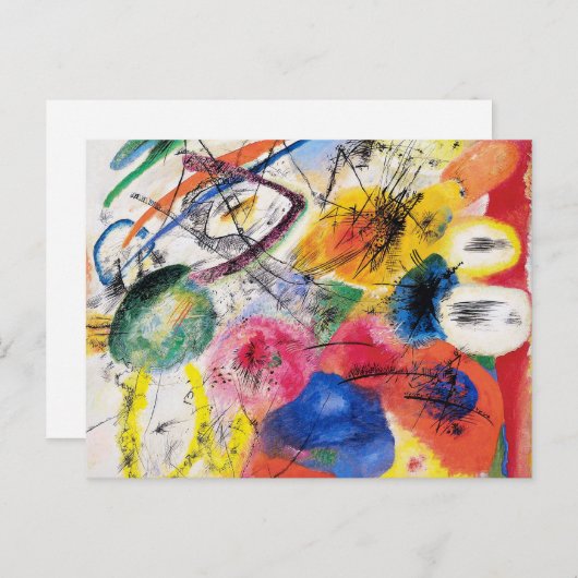Briefkaart Kandinsky Black Lines (Voorkant / Achterkant)