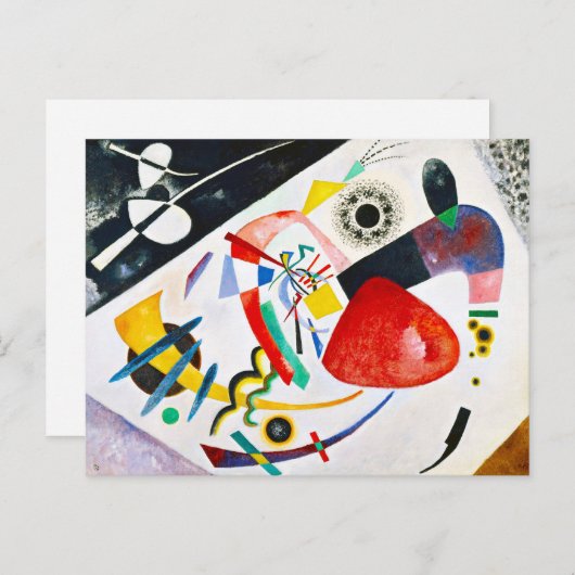 Briefkaart Kandinsky Red Spot (Voorkant / Achterkant)