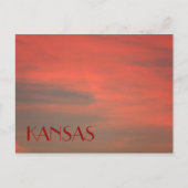 Briefkaart KANSAS Red Sky (Voorkant)